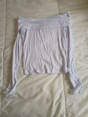 Cotton On Off-Shoulder Long Sleeve Ribbed Top